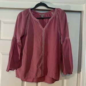 Bass Mauve peasant blouse